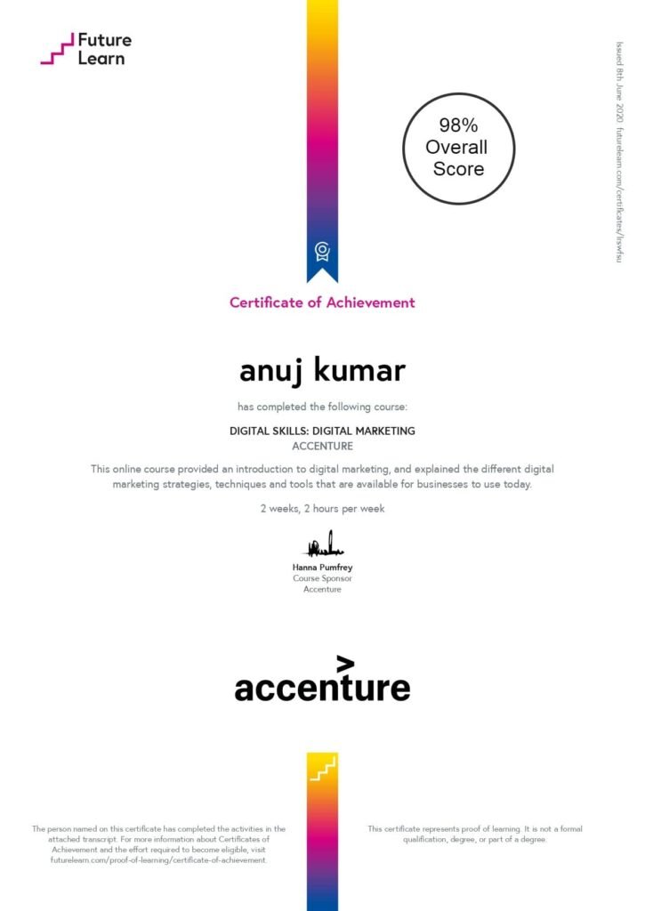 Certificate by accenture